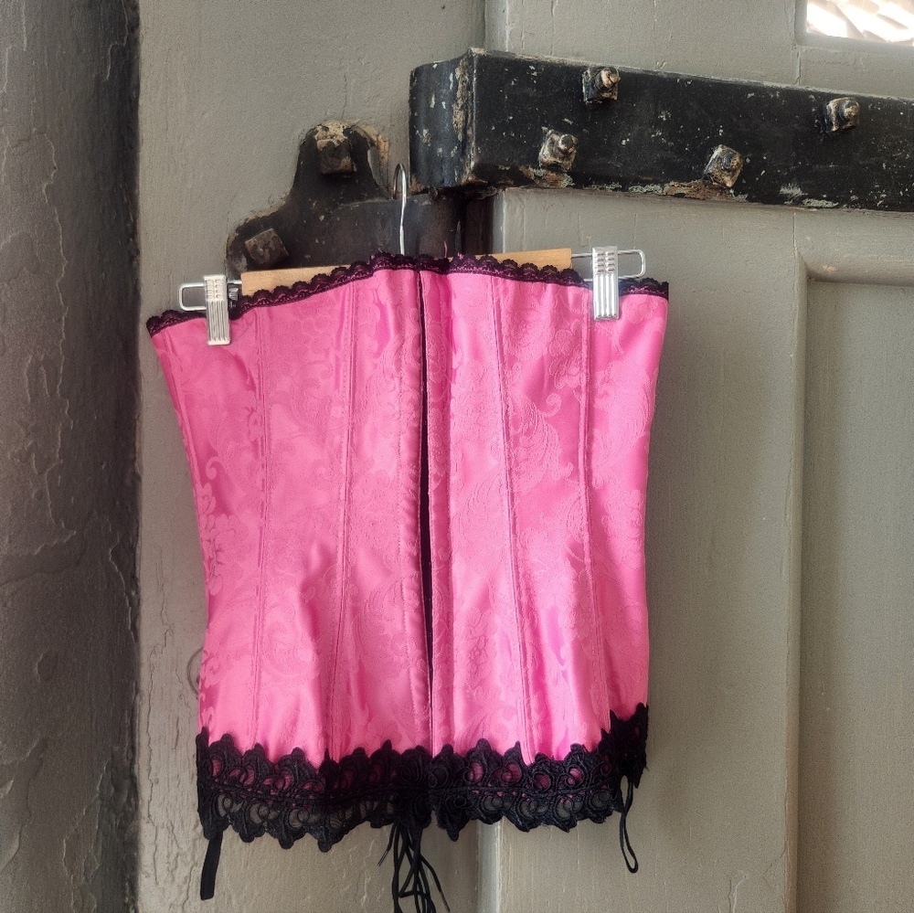 Frederick's Of Hollywood Vintage Hot Pink Vixen Corset Bustier